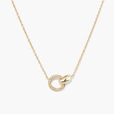 Pavé Diamond Linked Necklace-14k Yellow Gold / Natural Diamond / 16-18 inches