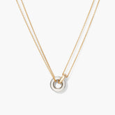 Linked Two-Tone Necklace-18k Gold Vermeil, Sterling Silver / 16-18 inches
