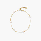Mini Pearl Satellite Bracelet-18k Gold Vermeil / Pearl / 6-7 inches