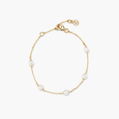 Mini Pearl Satellite Bracelet-18k Gold Vermeil / Pearl / 6-7 inches