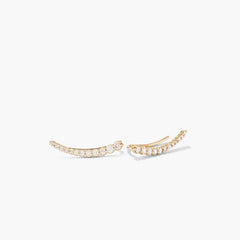 Pavé Diamond Climbers-14k Yellow Gold / Natural Diamond
