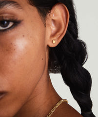 Piercing Studio - Mini Heart Flat Back Stud-14k Yellow Gold