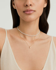 Sia Birthstone Pendant Necklace-18k Gold Vermeil / Pearl / 16-18 inches