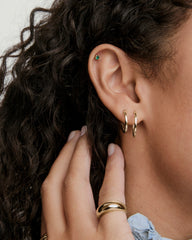 Easy Small Hoops-10k Yellow Gold