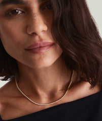 Diamond Tennis Necklace 1.8mm-14k Yellow Gold / Natural Diamond / 15.5 inches