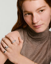 Bold Puzzle Stacking Ring-Sterling Silver / 10
