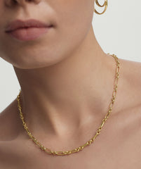 Mini Paperclip Necklace-18k Gold Vermeil / 16 inches
