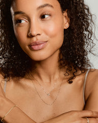 Fleurette Necklace-14k Yellow Gold / Lab Grown Diamond / 16-18 inches