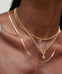 Curb Chain Necklace-14k Yellow Gold / 14-16 inches
