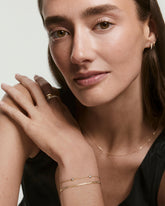Lab Grown Sapphire Orbit Bracelet-18k Gold Vermeil / Lab Grown Sapphire / 7-8 inches