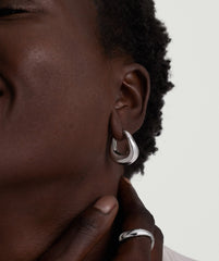 Dôme Figure Hoops-Sterling Silver