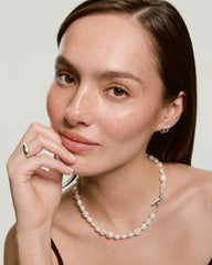 Kia Pearl Collar-Sterling Silver / Pearl / 16"
