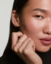 Better Half Heart Studs-14k Yellow Gold / Lab Grown Diamond