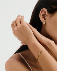 Dôme Pavé Lab Grown Diamond Huggies-14k Yellow Gold / Lab Grown Diamond