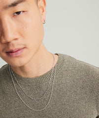 Figaro Chain Necklace-Sterling Silver / 20 inches