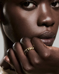 Puffy Charlotte Stacker Ring-18k Gold Vermeil / 10