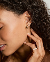 Single Celeste Pearl Triad Stud-14k Yellow Gold / Pearl