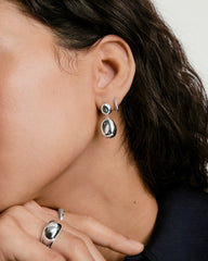 Organic Dôme Pebble Earrings-18k Gold Vermeil