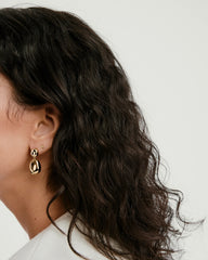 Organic Dôme Pebble Earrings-18k Gold Vermeil