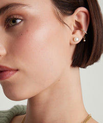 Pearl Oversized Studs-18k Gold Vermeil / Pearl