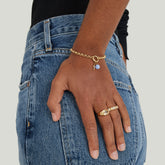 Rolo Chain Charm Bracelet-14k Yellow Gold / 6 inches