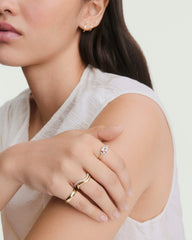 Diamonds Cluster Ring-5.5 / Natural Diamond / 14k Yellow Gold
