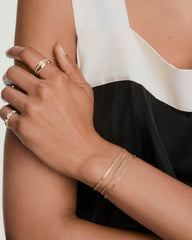 Pave Diamond Bar Bracelet-14k Yellow Gold / Natural Diamond / 6-7 inches