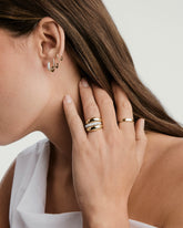 Pavé Diamond Huggie Hoops-14k Yellow Gold / Natural Diamond