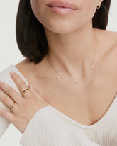 Satellite Necklace-18k Gold Vermeil / Lab Grown Sapphire / 14-16"
