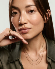 Mini Anchor Chain Necklace-14k Yellow Gold / 16-18 inches