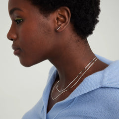 Serpentine Chain Necklace-Sterling Silver / 16 inches