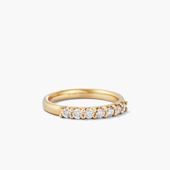 Bold Diamond Half Eternity Ring-14k Yellow Gold / Natural Diamond / 9.5