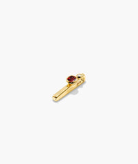 Puzzle Sliding Charm-18k Gold Vermeil / Garnet