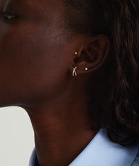 Pavé Diamond X Studs-14k Yellow Gold / Natural Diamond