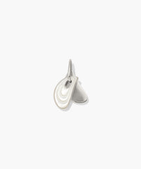Marina Carved Stone Charm-Sterling Silver / Mother of Pearl