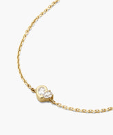 Two of Hearts Bracelet-18k Gold Vermeil / Lab Grown White Sapphire / 7-8 inches