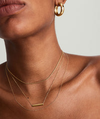 Engravable Bar Necklace-14k Yellow Gold / 16-18 inches