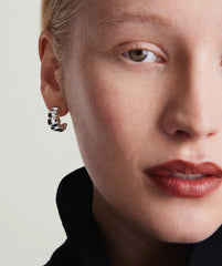 Puffy Charlotte Hoops-Sterling Silver