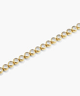 Zadie Bezel Lab Grown Sapphire Tennis Bracelet-18k Gold Vermeil / Lab Grown White Sapphire / 6.5 inches