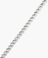 Zadie Bezel Lab Grown Sapphire Tennis Necklace-Sterling Silver / Lab Grown White Sapphire / 15.5 inches