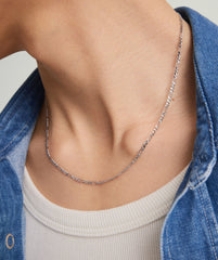 Figaro Chain Necklace-Sterling Silver / 20 inches