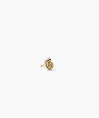 Single Ammonite Mini Stud-10k Yellow Gold