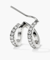 Tennis Double Hoops-Sterling Silver / Lab Grown Sapphire
