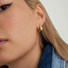 Chunky Medium Hoops-18k Gold Vermeil