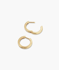 Pavé Lab Grown Sapphire Small Hoops-18k Gold Vermeil / Lab Grown Sapphire
