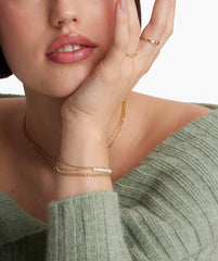 Tiny Pearl Bracelet-18k Gold Vermeil / Pearl / 6-7 inches