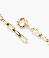 Paperclip Chain Charm Bracelet-14k Yellow Gold / 7.5 inches