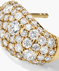 Dôme Pavé Lab Grown Diamond Huggies-14k Yellow Gold / Lab Grown Diamond