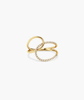 Interconnected Loop Pavé Diamond Ring-14k Yellow Gold / Natural Diamond / 5
