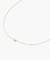 Beverly Necklace-10k Yellow Gold / Lab Grown White Sapphire / 14-16"